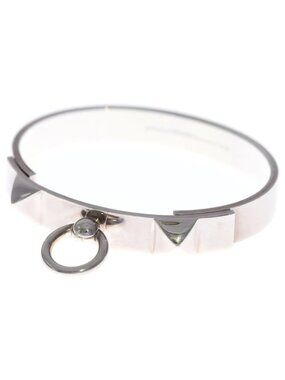 Hermes Collier de Chien Bangle Bracelet Silver